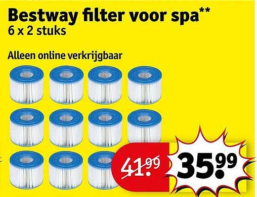 Bestway filter voor spa** 6 x 2 stuks Alleen online verkrijgbaar