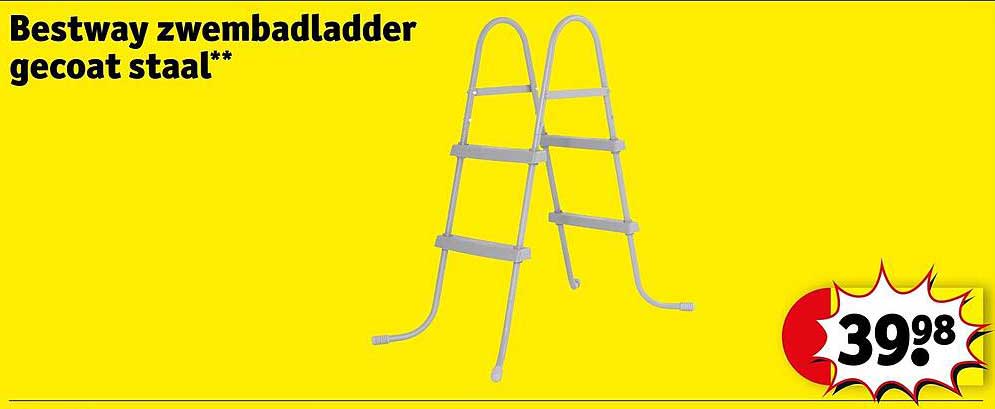 Bestway zwembadladder gecoat staal**