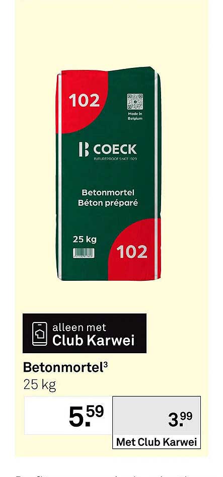 Betonmortel³ 25 kg Met Club Karwei