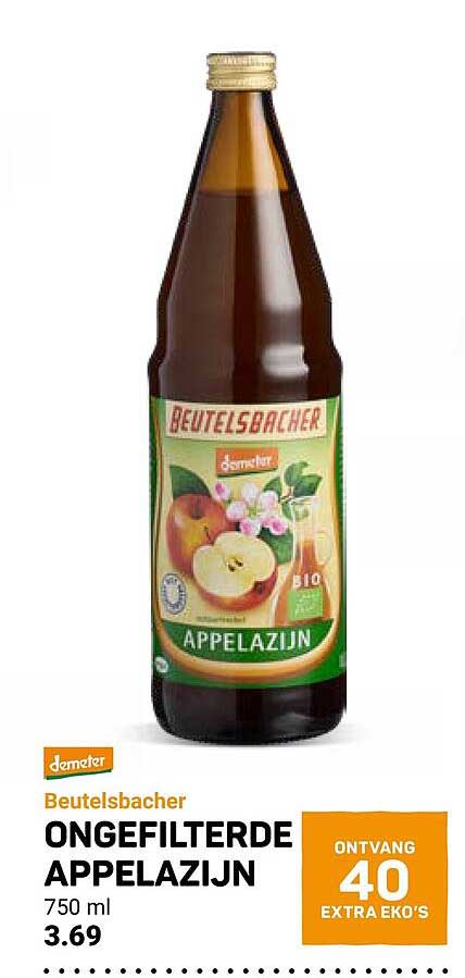 Beutelsbacher ONGEFILTERDE APPELAZIJN