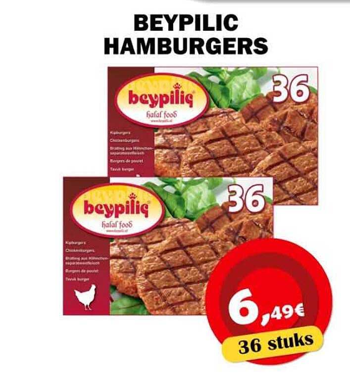 BEYPILIC HAMBURGERS 36 stuks