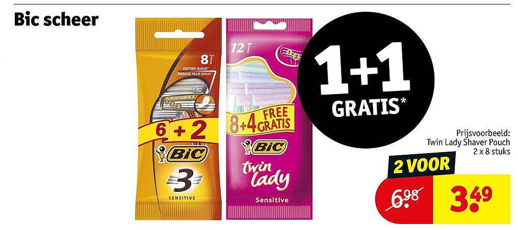 Bic scheer 1+1 GRATIS*
