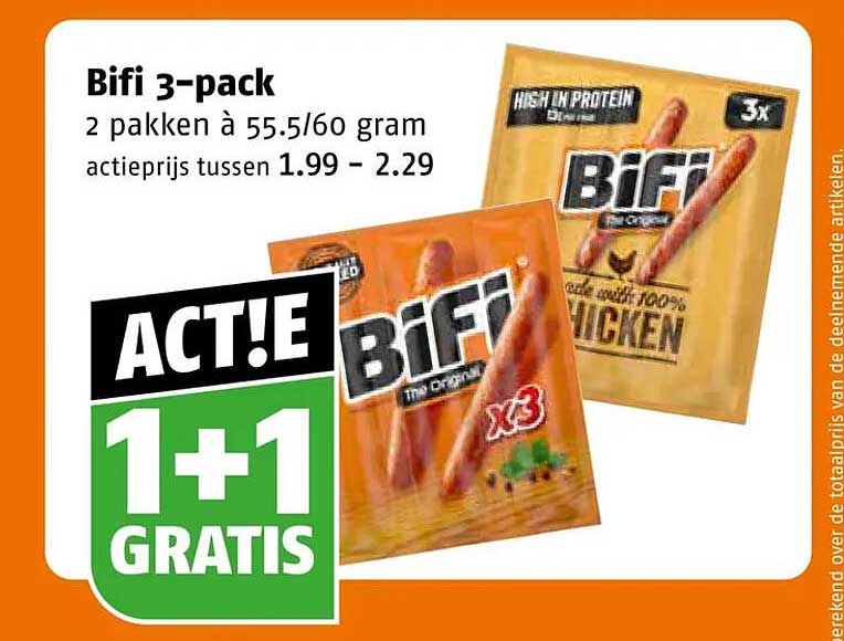 Bifi 3-pack 1+1 gratis