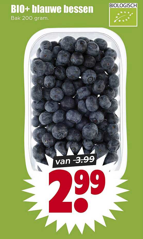 BIO+ blauwe bessen - Bak 200 gram