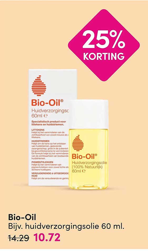 Bio-Oil Bijv. huidverzorgingsolie 60 ml. 25% korting