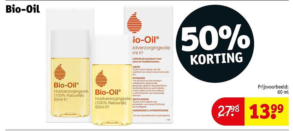 Bio-Oil Huidverzorgingsolie (100% Natuurlijk) 60ml 50% KORTING