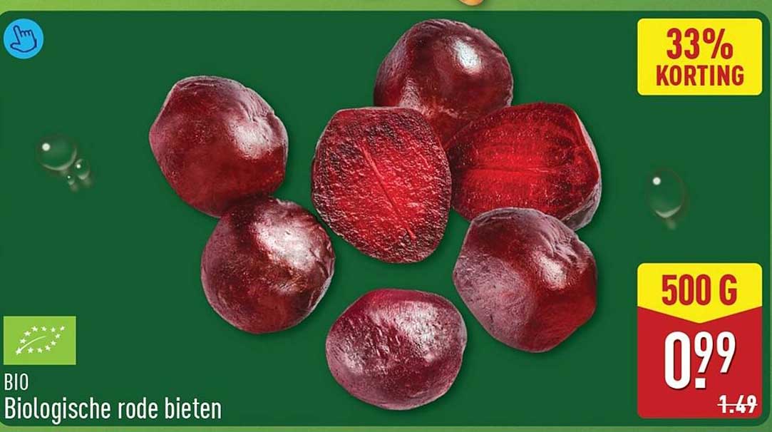 Biologische rode bieten 33% korting