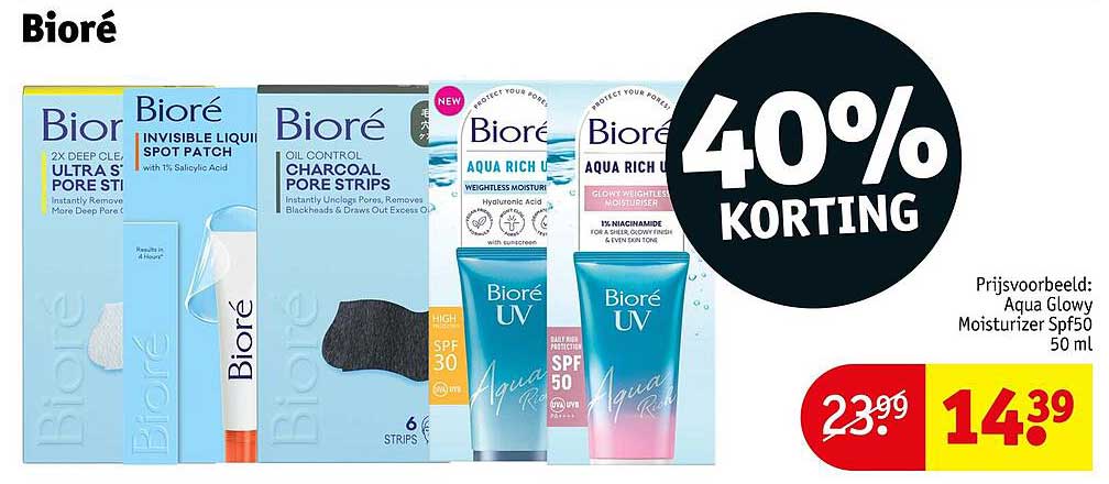 Bioré 40% korting