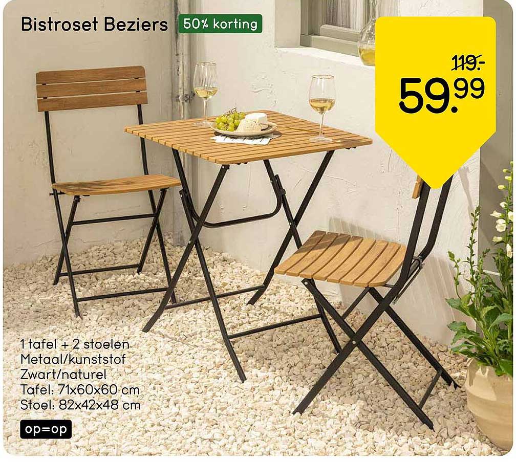 Bistroset Beziers 50% korting