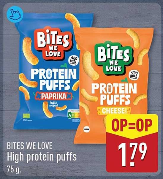 BITES WE LOVE High protein puffs 75 g
