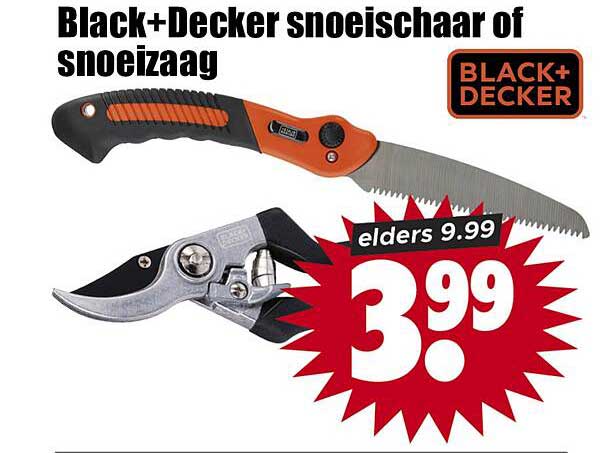 Black+Decker snoeischaar of snoeizaag