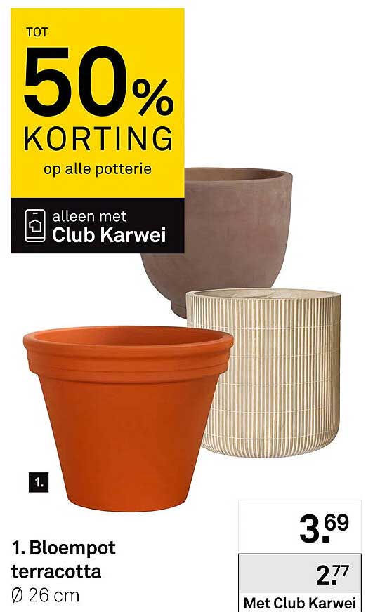 Bloempot terracotta Ø 26 cm