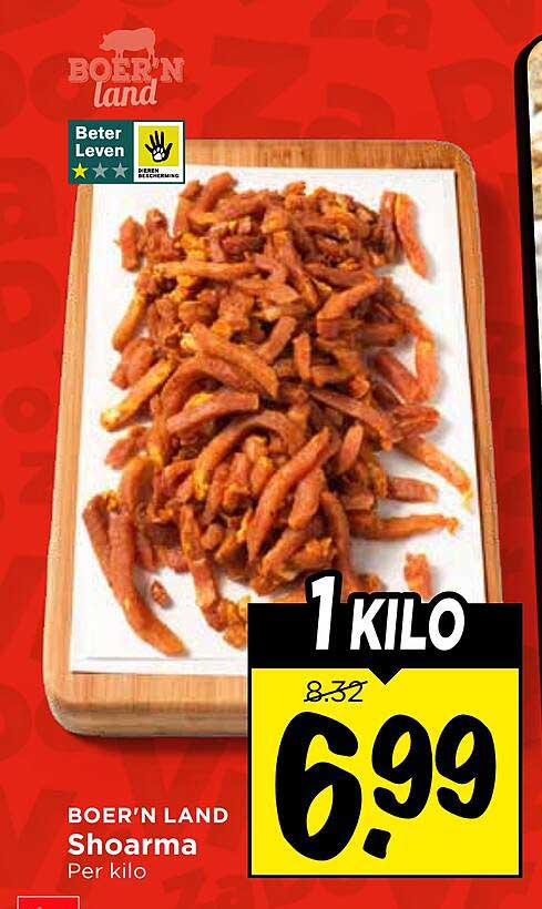 BOER'N LAND Shoarma Per kilo