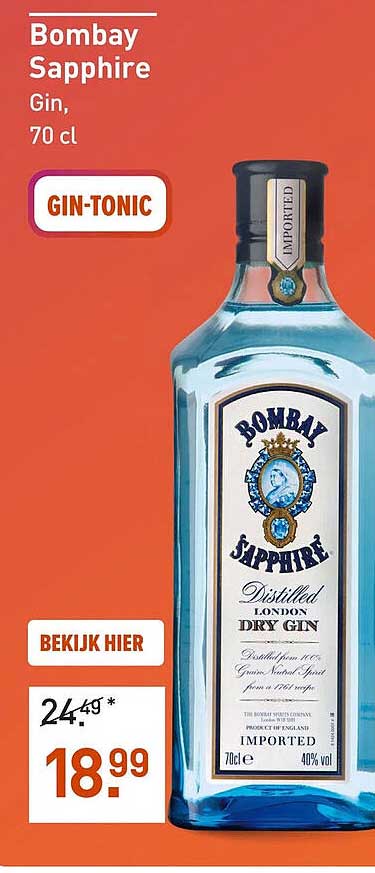 Bombay Sapphire Gin, 70 cl GIN-TONIC