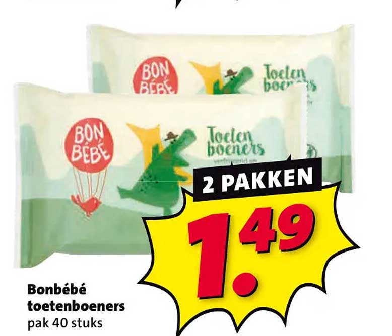 Bonbébé toetenboeners pak 40 stuks 2 pakken