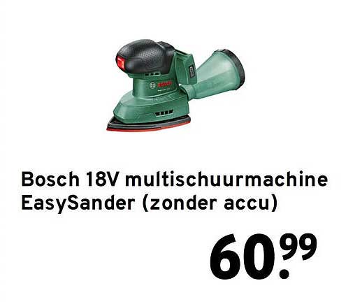 Bosch 18V multischuurmachine EasySander (zonder accu)