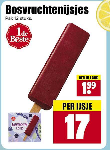 Bosvruchtenijsjes Pak 12 stuks. 1de Beste
