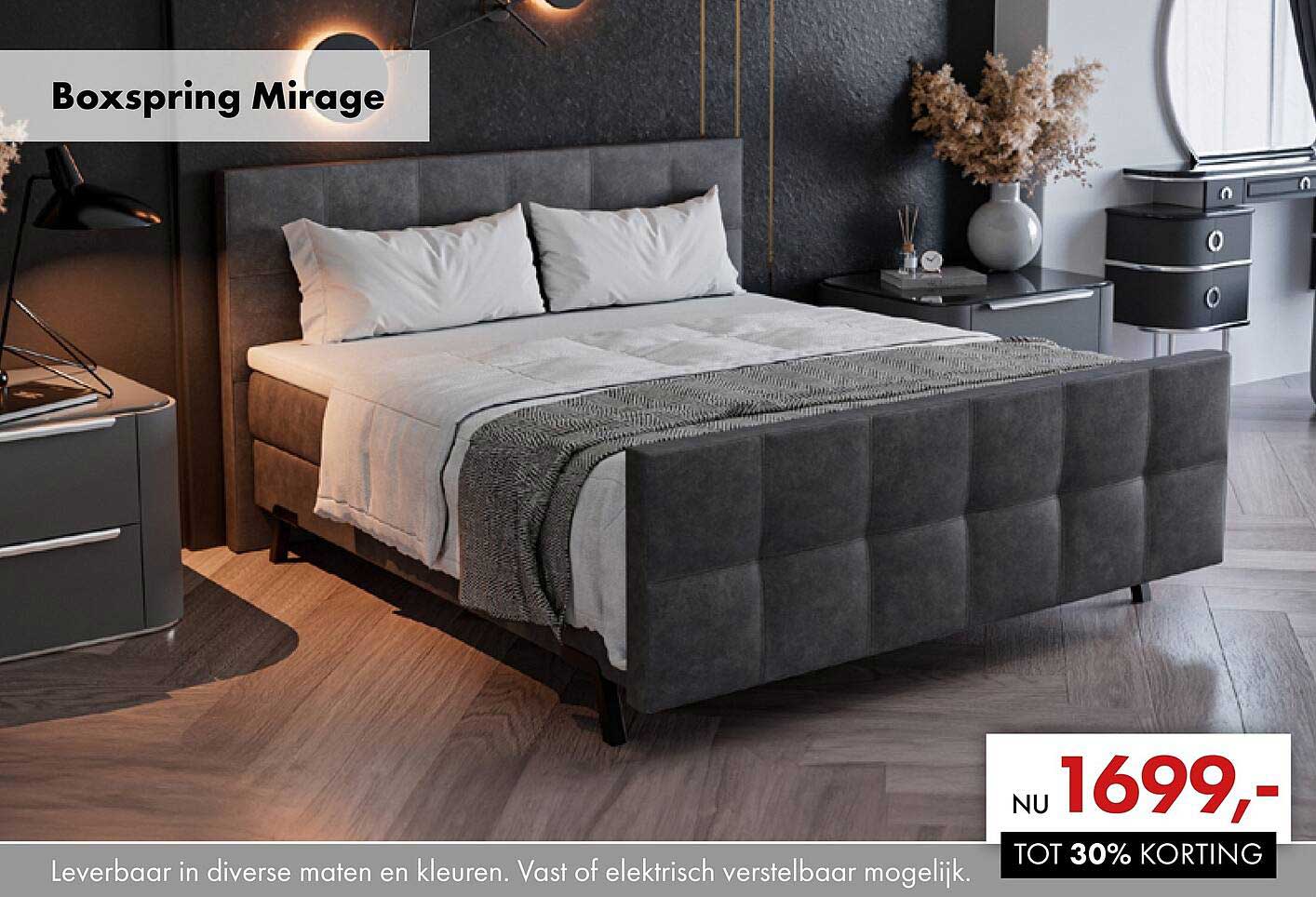 Boxspring Mirage TOT 30% KORTING