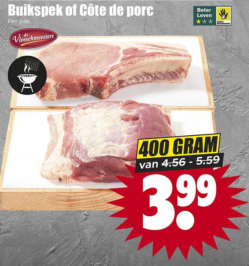 Buikspek of Côte de porc