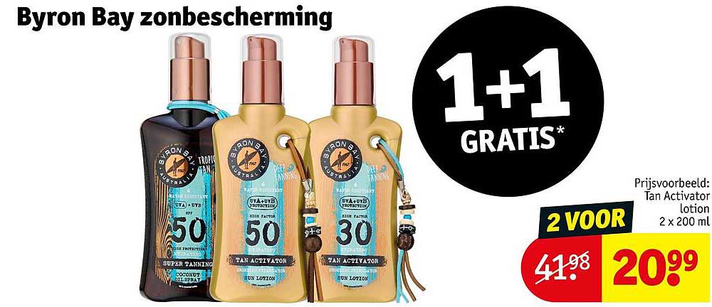 Byron Bay zonbescherming 1+1 GRATIS*
