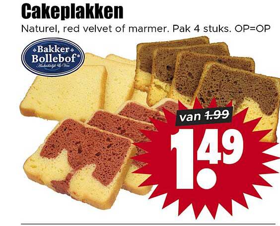 Cakeplakken Naturel, red velvet of marmer. Pak 4 stuks. OP=OP