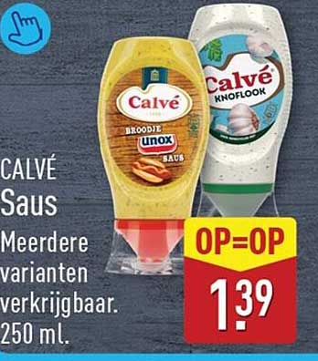 CALVÉ Saus Meerdere varianten verkrijgbaar. 250 ml. OP=OP