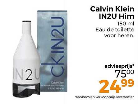 Calvin Klein IN2U Him 150 ml Eau de toilette voor heren.