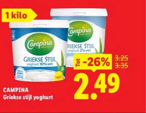 CAMPINA Griekse stijl yoghurt