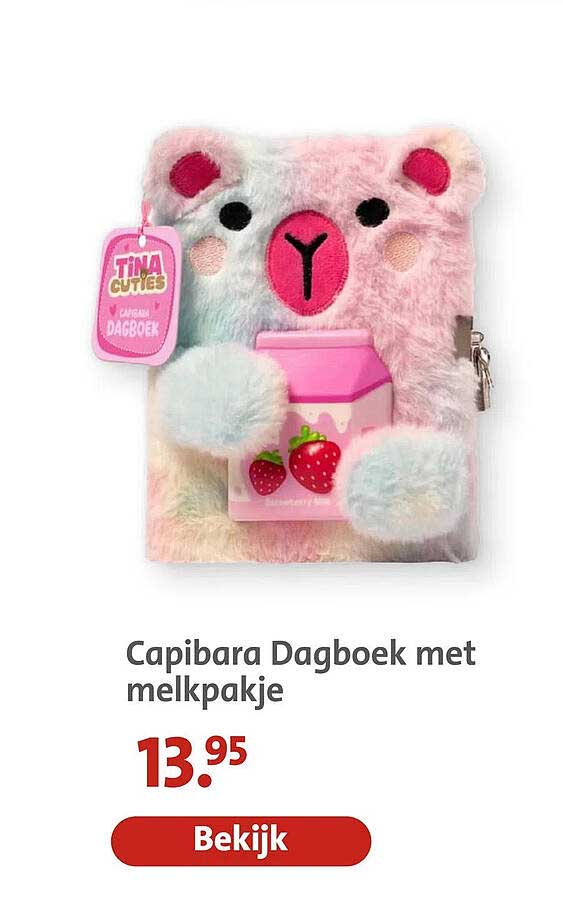 Capibara Dagboek met melkpakje