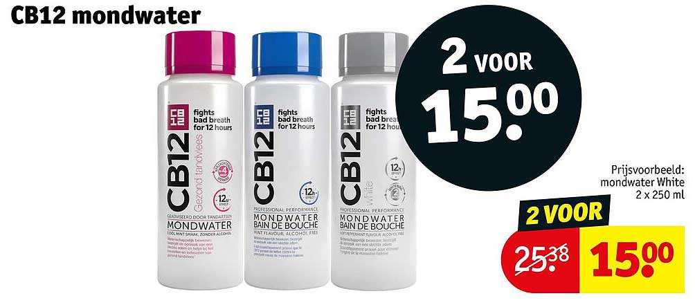CB12 mondwater 2 voor 15.00