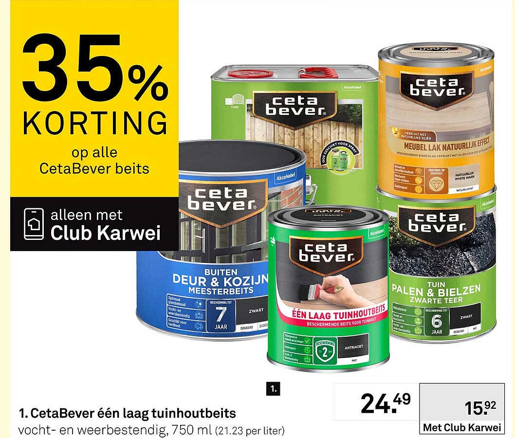 CetaBever één laag tuinhoutbeits