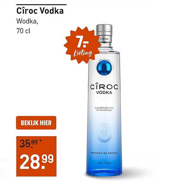 Cîroc Vodka Wodka, 70 cl