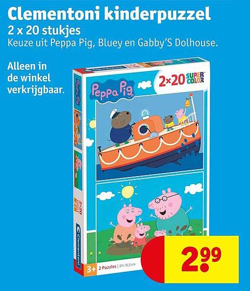 Clementoni kinderpuzzel 2 x 20 stukjes