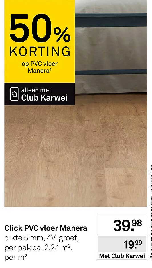 Click PVC vloer Manera 50% KORTING