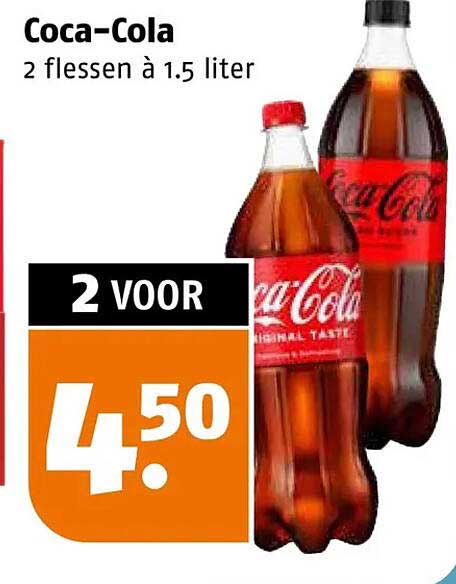 Coca-Cola 2 flessen à 1.5 liter 2 voor