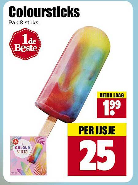 Coloursticks Pak 8 stuks. 1de Beste
