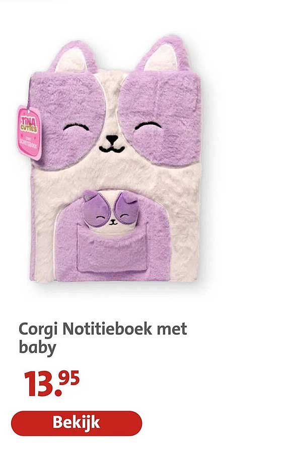 Corgi Notitieboek met baby