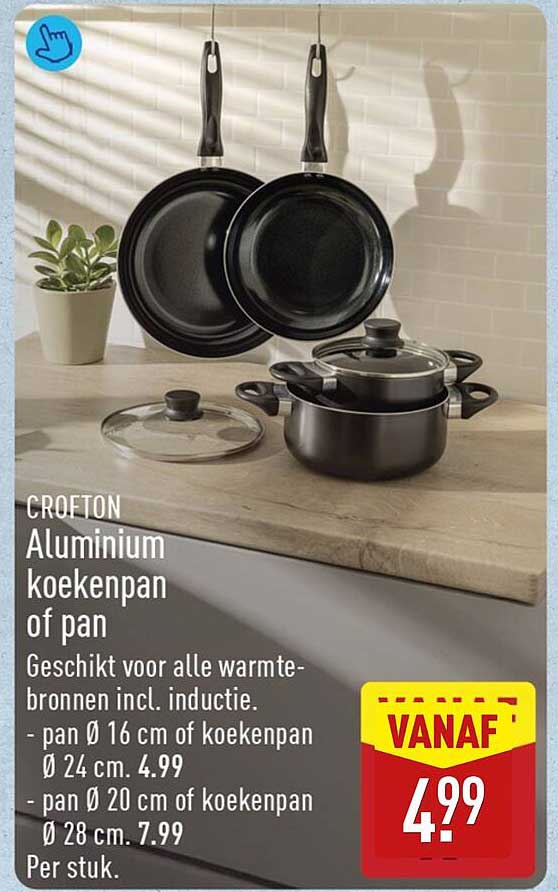 CROFTON Aluminium koekenpan of pan