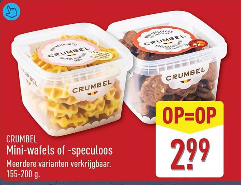 CRUMBEL Mini-wafels of -speculoos OP=OP