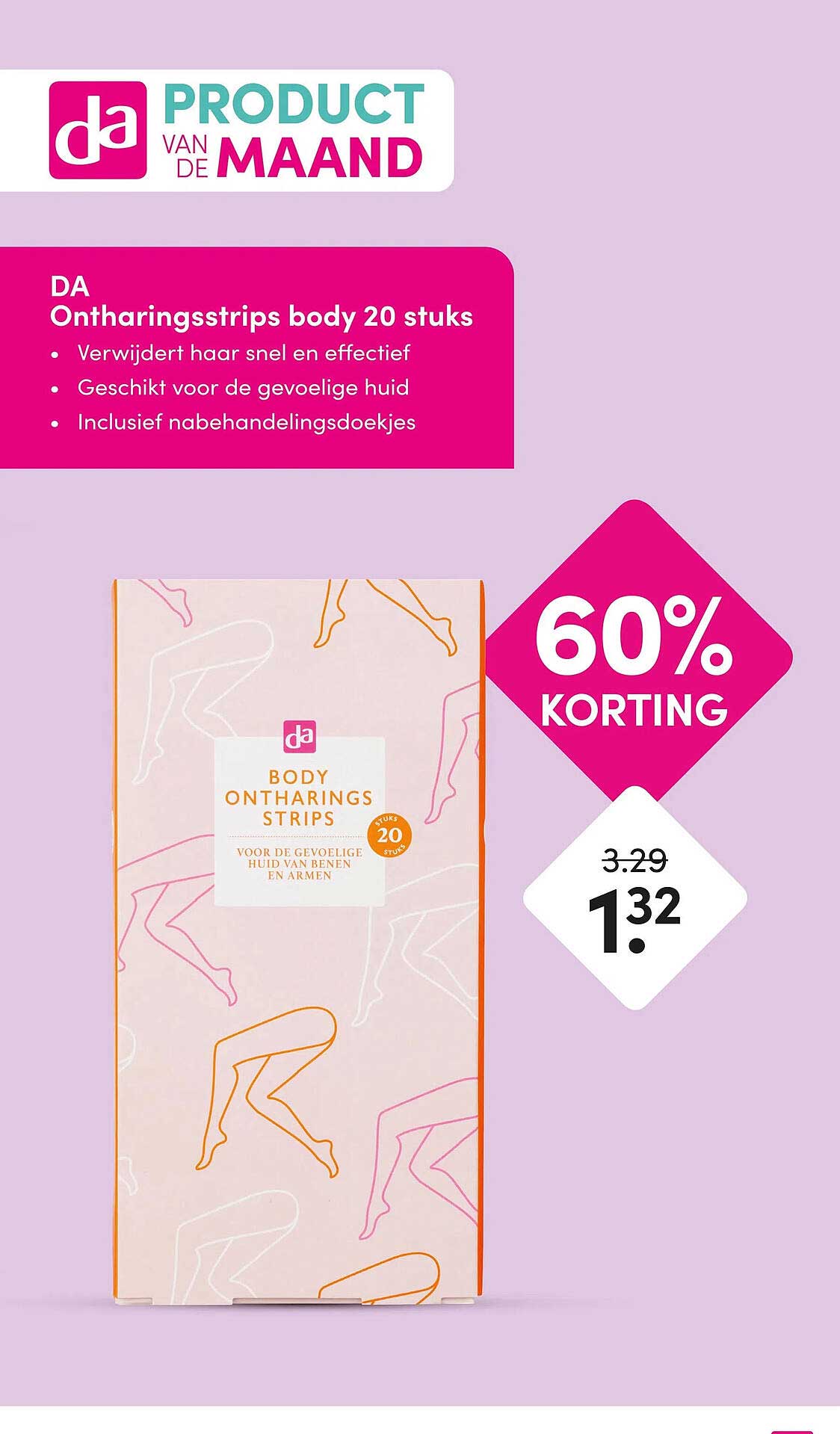 DA Ontharingsstrips body 20 stuks