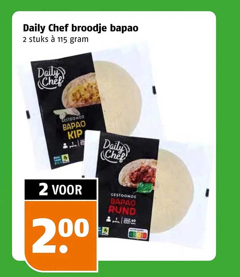 Daily Chef broodje bapao 2 stuks à 115 gram