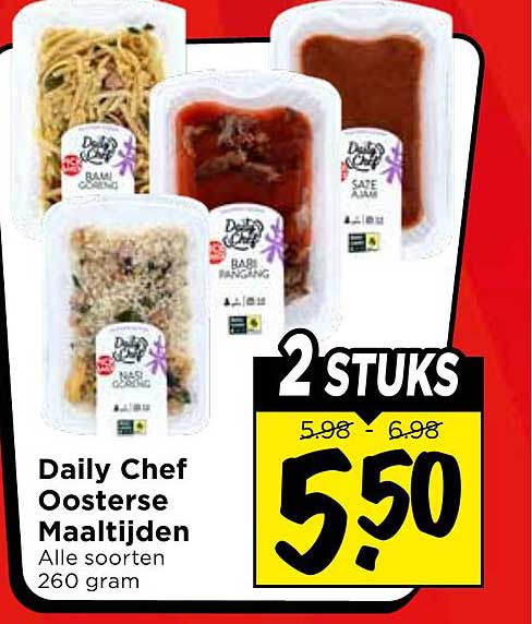 Daily Chef Oosterse Maaltijden Alle soorten 260 gram 2 stuks