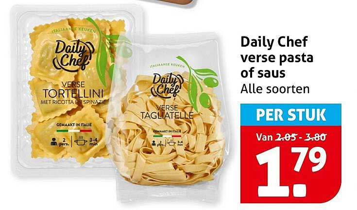 Daily Chef verse pasta of saus Alle soorten PER STUK