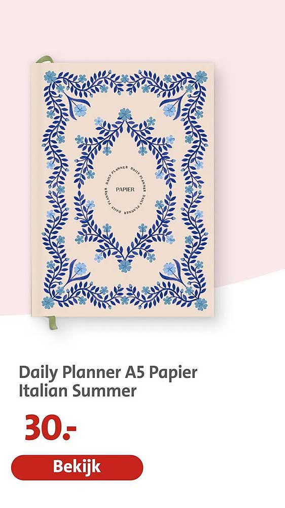 Daily Planner A5 Papier Italian Summer