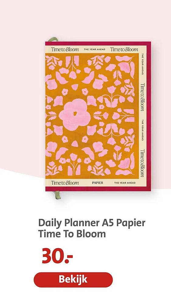 Daily Planner A5 Papier Time To Bloom