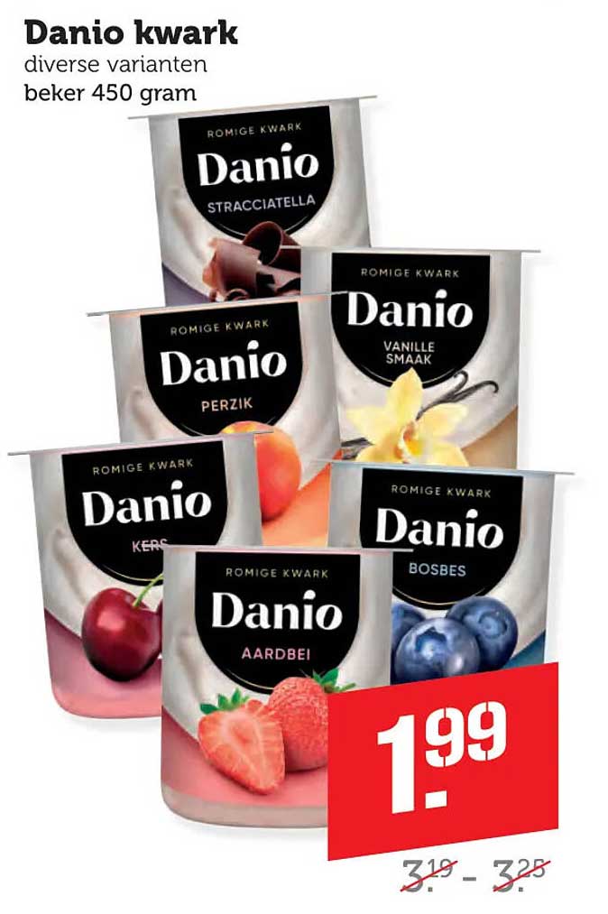 Danio kwark diverse varianten beker 450 gram