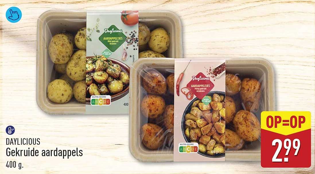 DAYLICIOUS Gekruide aardappels 400 g. OP=OP