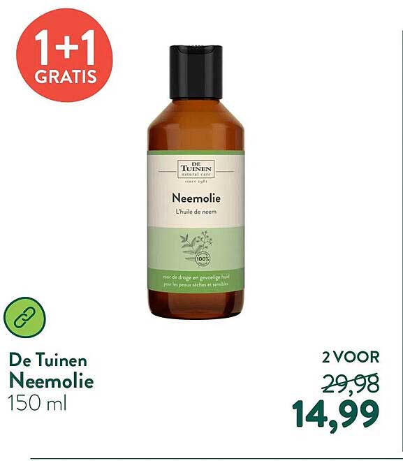 De Tuinen Neemolie 150 ml 1+1 gratis