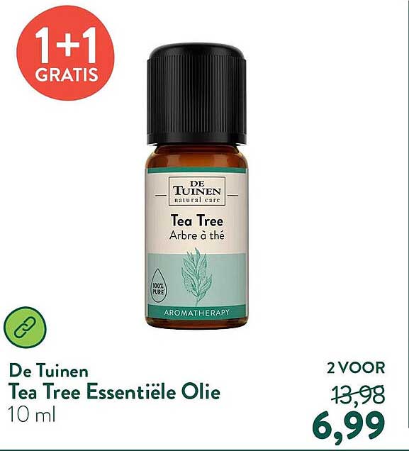 De Tuinen Tea Tree Essentiële Olie 10 ml 1+1 GRATIS