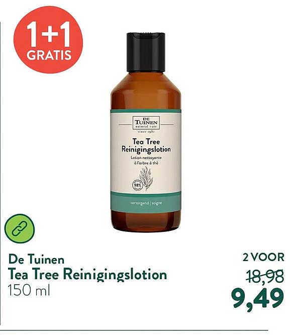 De Tuinen Tea Tree Reinigingslotion 150 ml 1+1 GRATIS